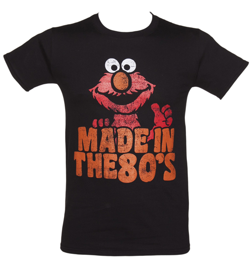 Mens Black Elmo Made In The 80s T-Shirt