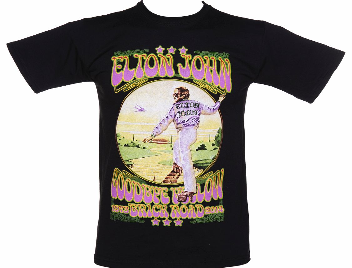 Mens Black Goodbye Yellow Brick Road Elton John