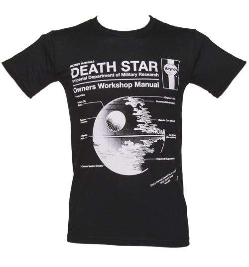 Mens Black Haynes Manual Death Star Star