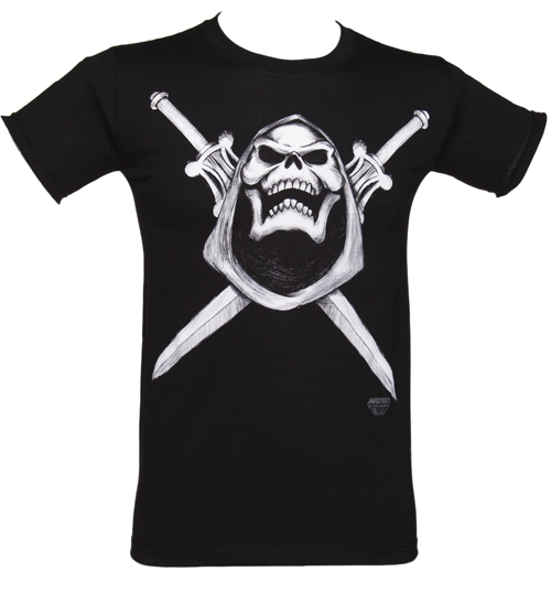 Mens Black He-Man Skeletor Skull And Swords
