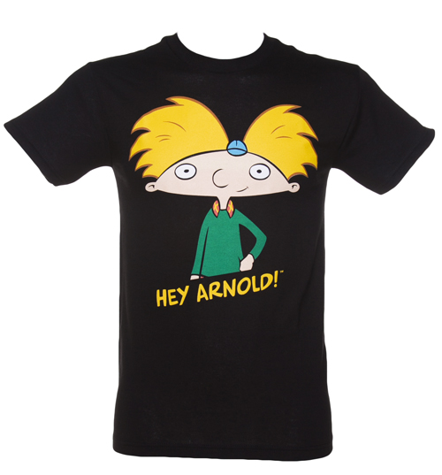 Mens Black Hey Arnold! T-Shirt
