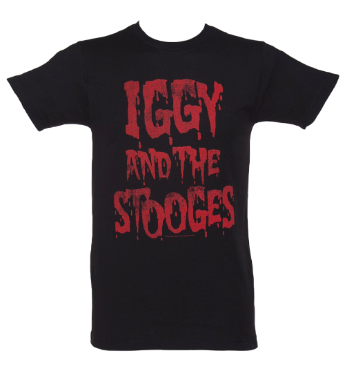 Mens Black Iggy And The Stooges T-Shirt