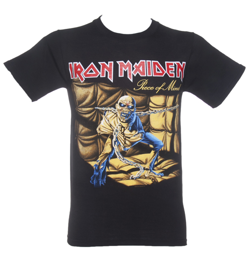 Mens Black Iron Maiden Piece Of Mind T-Shirt