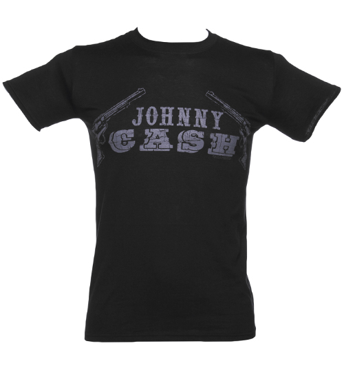 Black Johnny Cash Pistols T-Shirt
