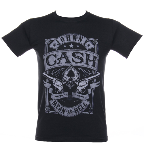 Black Johnny Cash Vintage Mean As Hell