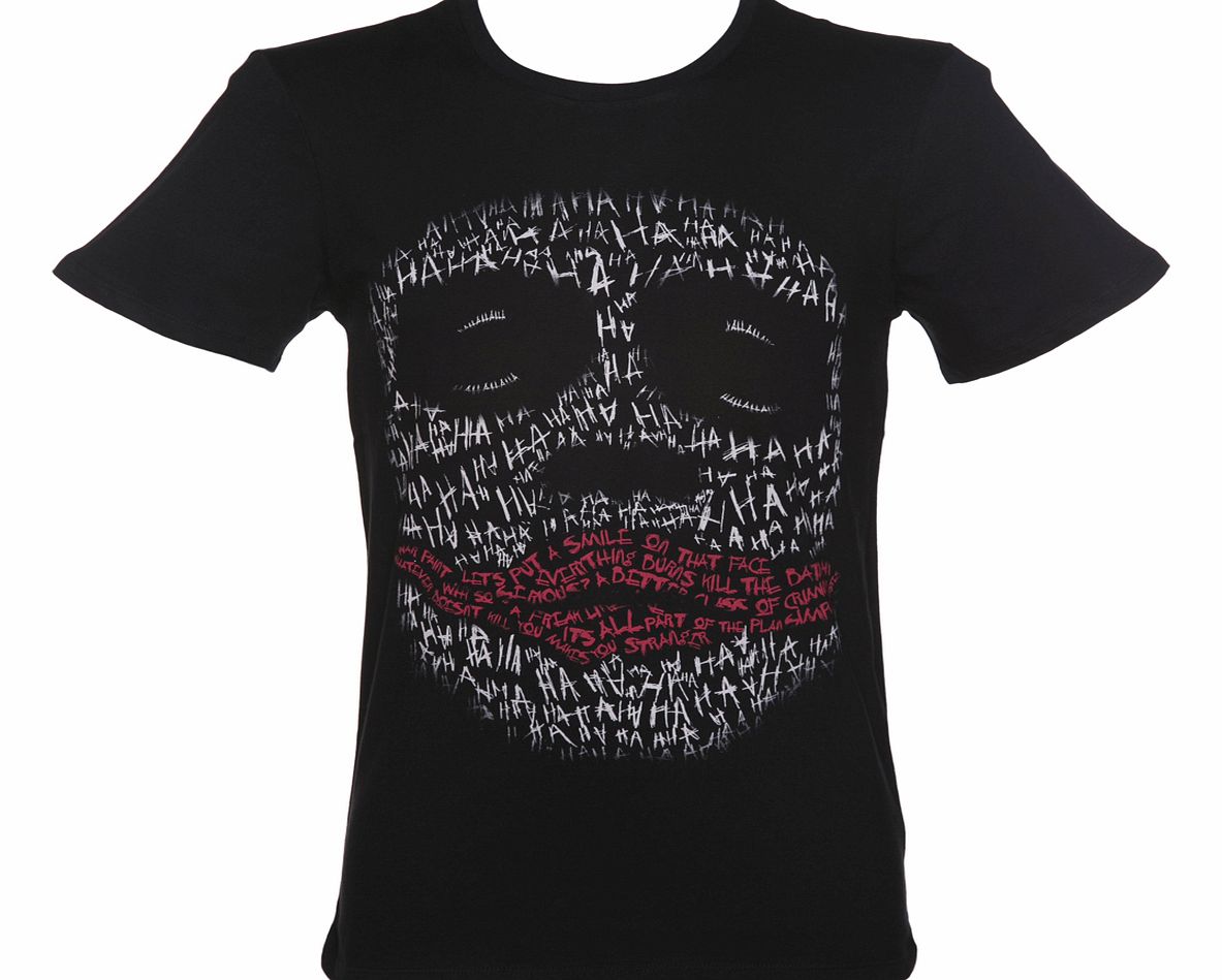 Black Joker Face Letters T-Shirt
