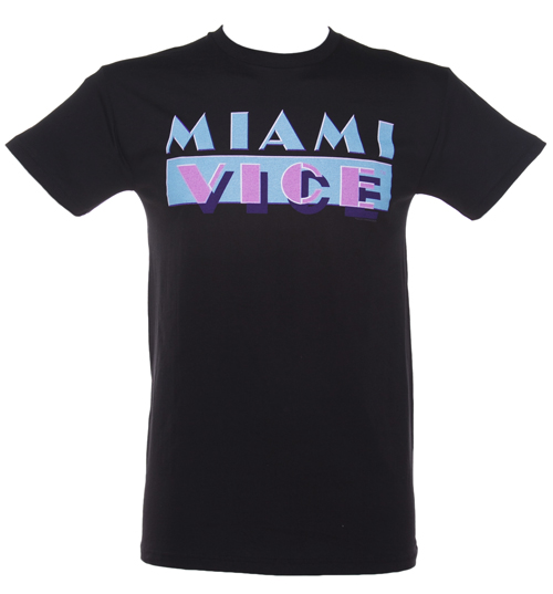 Black Miami Vice Logo T-Shirt