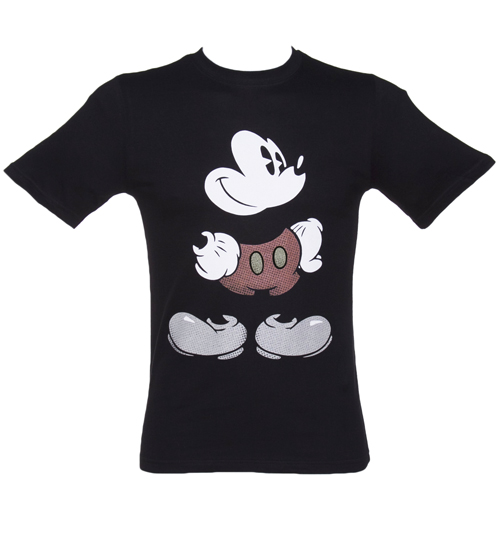 Mens Black Mickey Mouse Hips T-Shirt