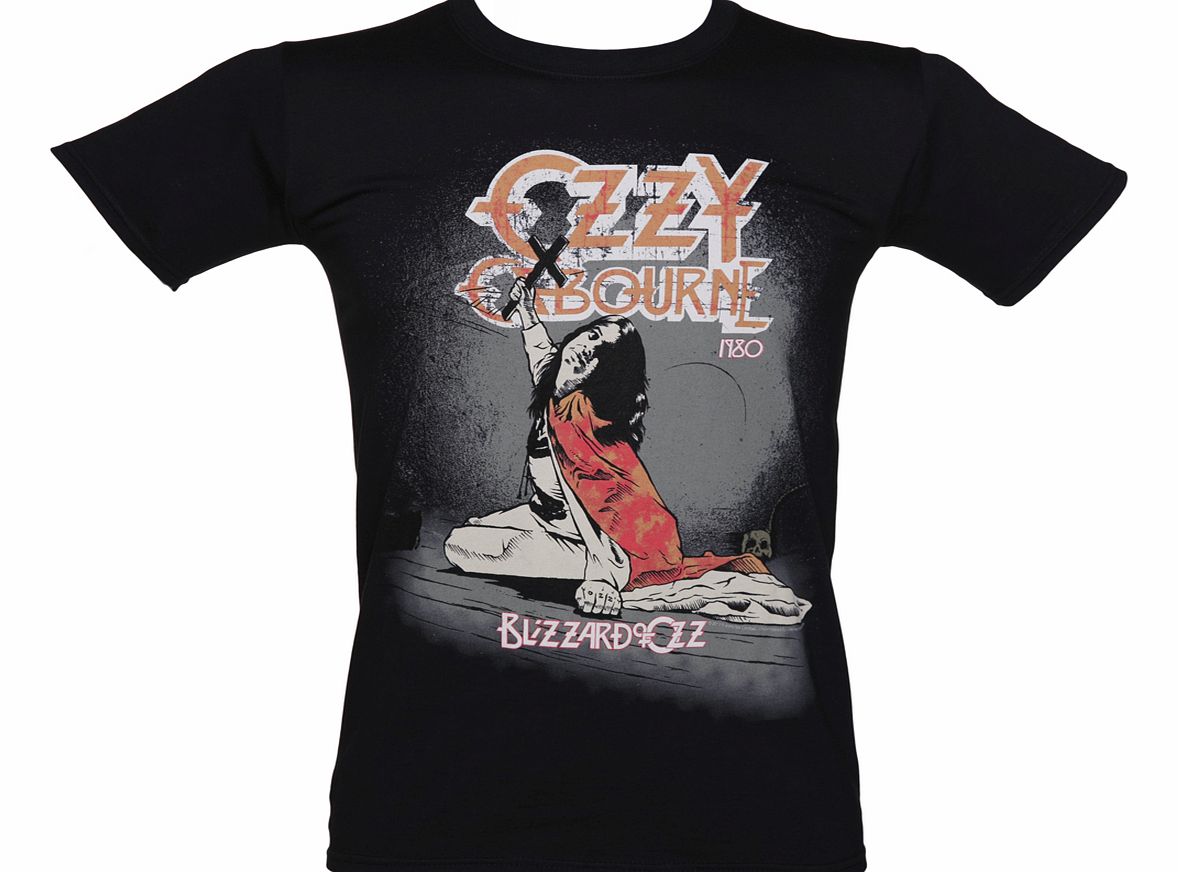 Mens Black Ozzy Ozbourne Blizzard Of Ozz T-Shirt
