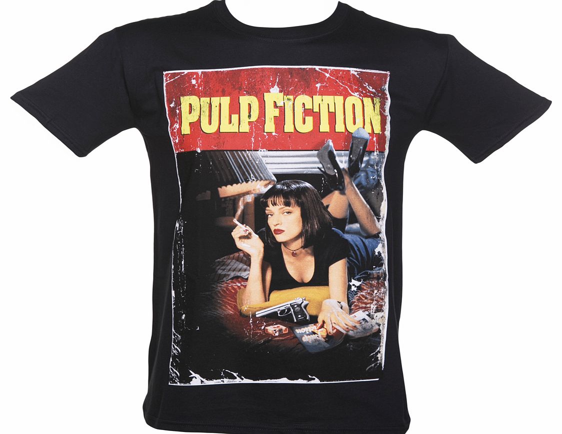 Mens Black Pulp Fiction Poster T-Shirt
