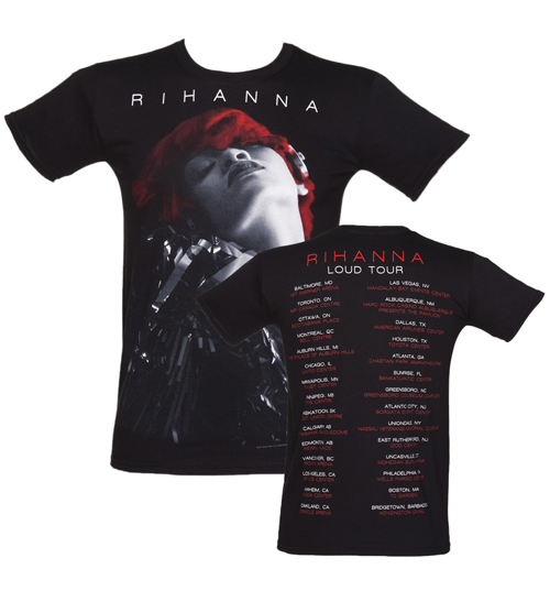 Mens Black Rihanna Tour T-Shirt
