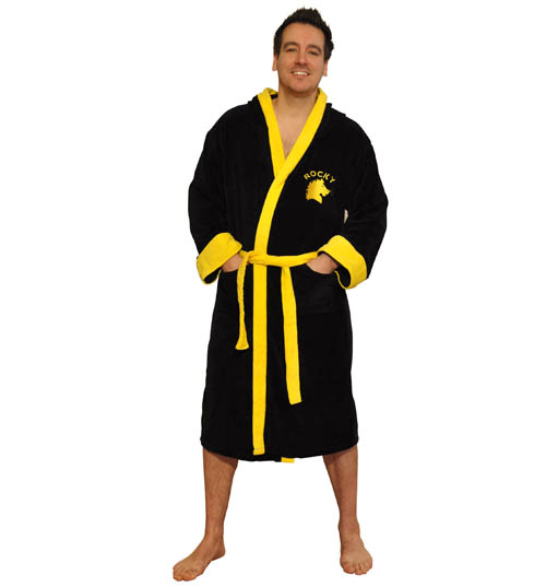 Mens Black Rocky Bath Robe