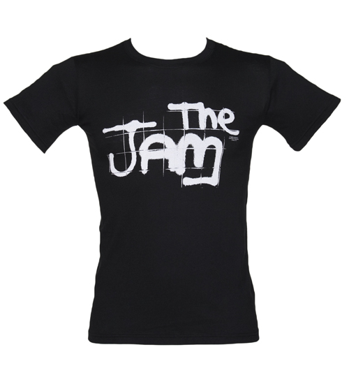 Mens Black Spray Logo Jam T-Shirt