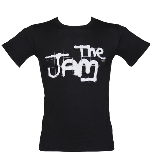 Mens Black Spray Logo Jam T-Shirt