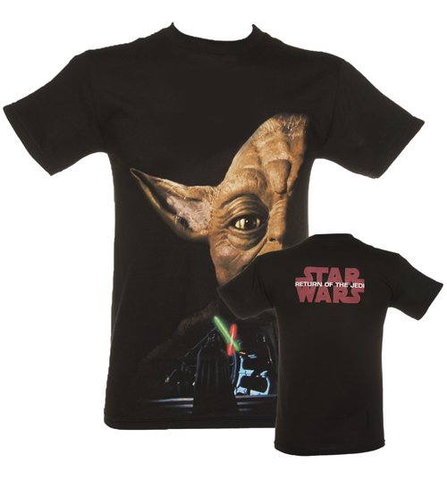 Mens Black Star Wars Yoda Step Brothers