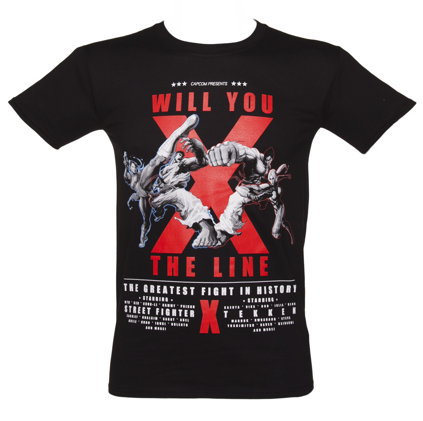 Mens Black Street Fighter x Tekken T-Shirt