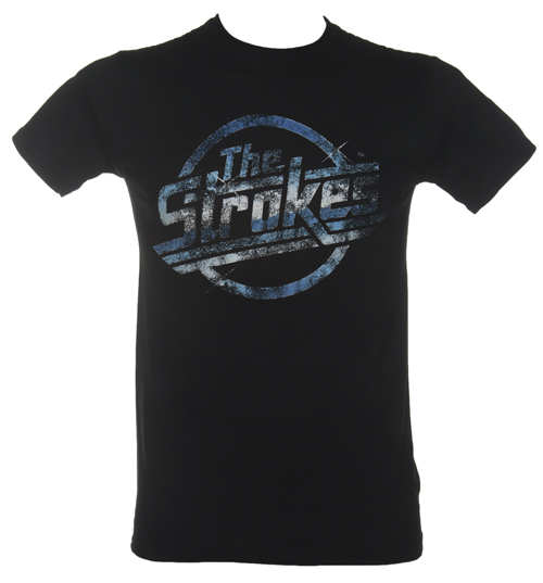 Mens Black Strokes Logo T-Shirt