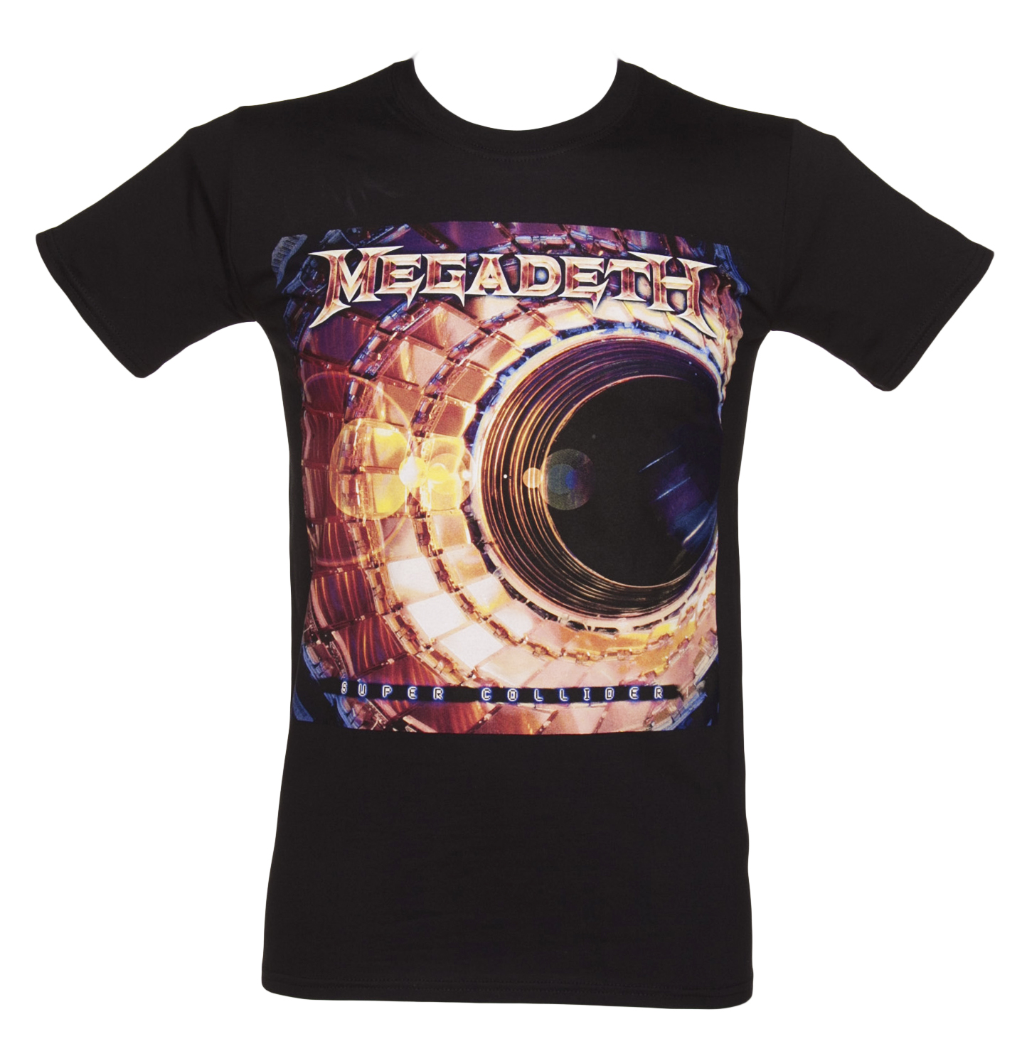 Mens Black Super Collider Megadeth T-Shirt