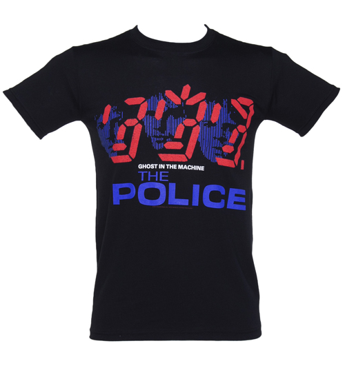 Mens Black The Police T-Shirt