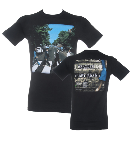 Mens Black Vintage Front And Back Print