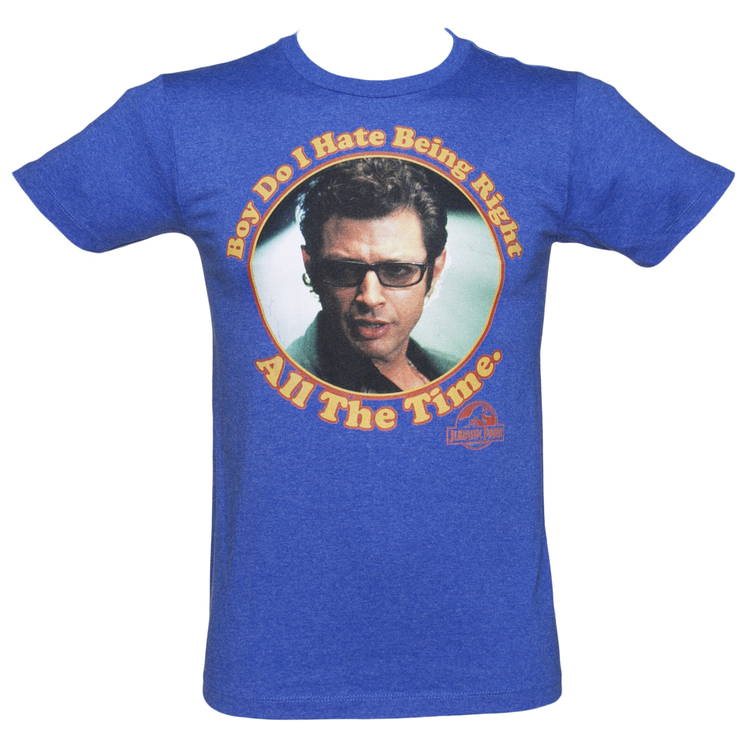 Mens Blue I Hate Being Right Jurassic Park
