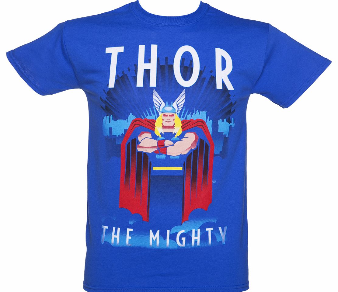 Blue Marvel Thor Art Deco T-Shirt