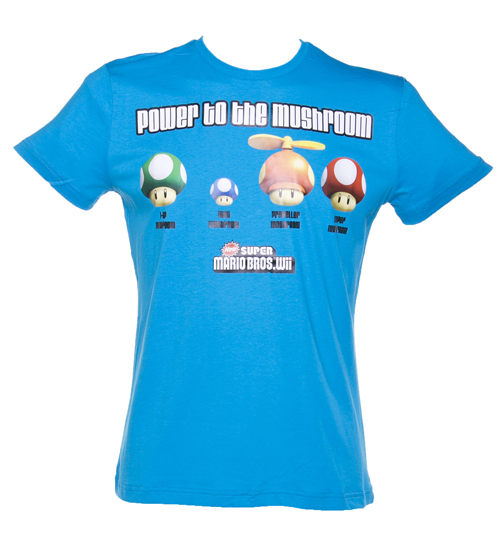Blue Power To The Mushroom Nintendo