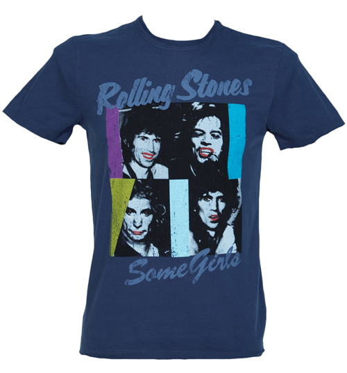 Mens Blue Rolling Stones Some Girls T-Shirt