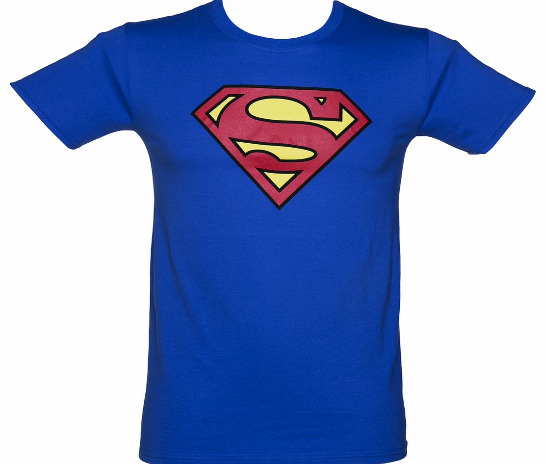 Mens Blue Superman Logo T-Shirt