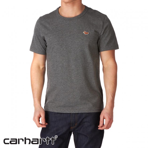 Mens Carhartt Duck T-Shirt - Dark Grey Heather