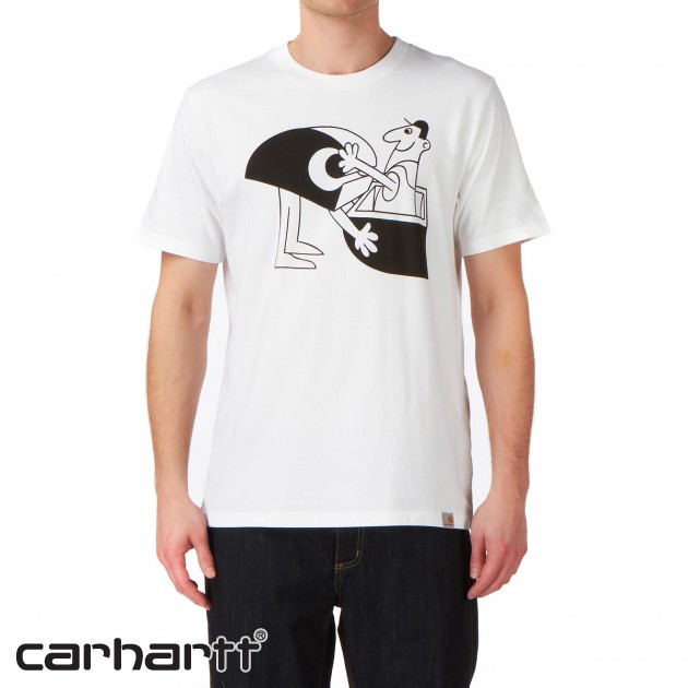 Mens Carhartt Movers T-Shirt - White/Black