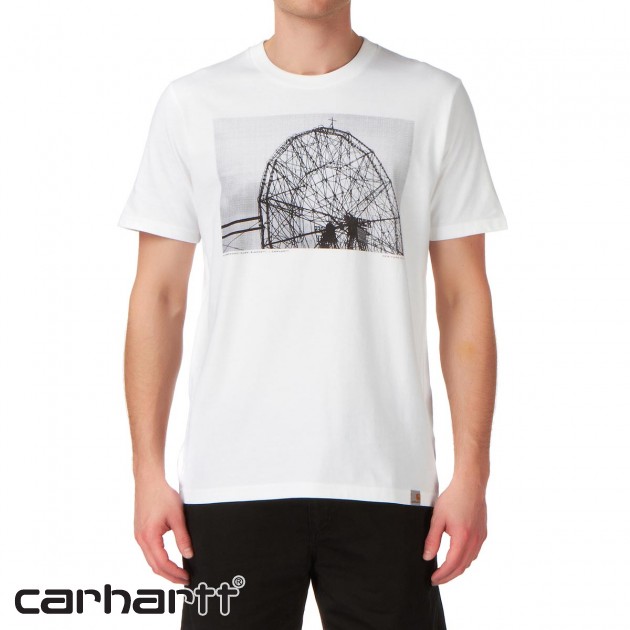 Mens Carhartt Wheel T-Shirt - White