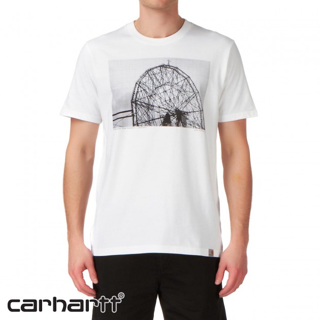Mens Carhartt Wheel T-Shirt - White