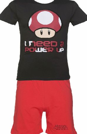 Mens Charcoal And Red Nintendo I Need A Power