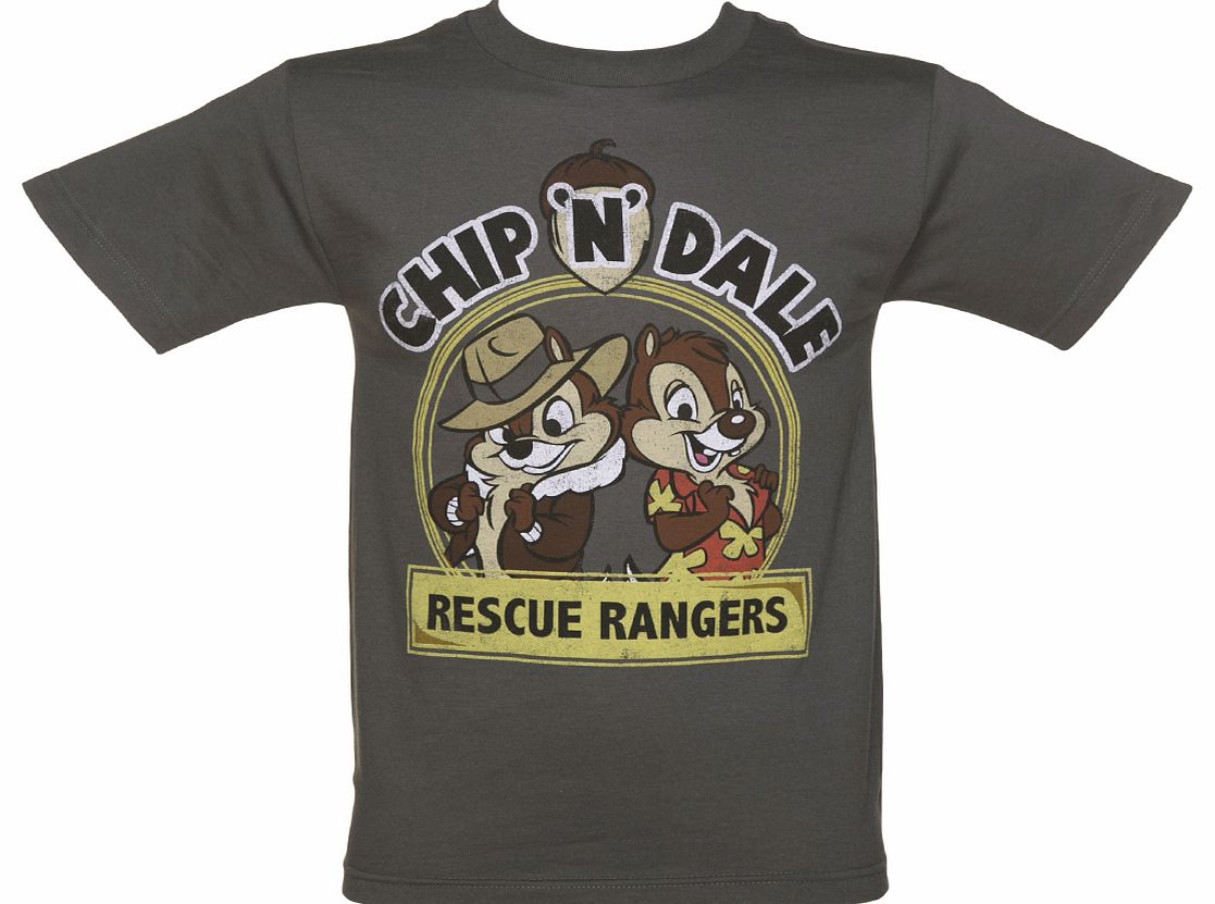 Charcoal Chip N Dale T-Shirt