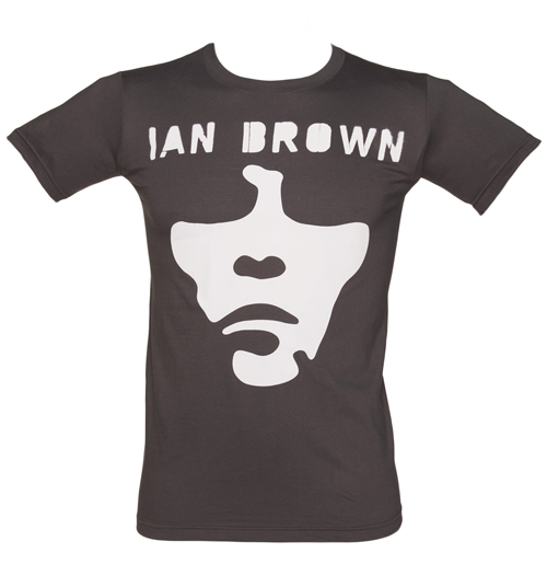Mens Charcoal Ian Brown Face T-Shirt