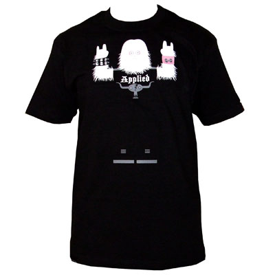 Mens Clothing Applied Clothing Snowy Rocks Black T-shirt