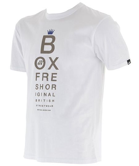 Mens Clothing Boxfresh Leppard White Mens T-Shirt