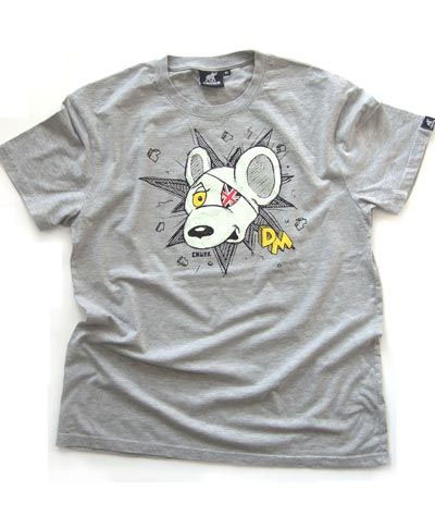 Mens Clothing Chunk Danger Mouse Face Marl Grey T-shirt