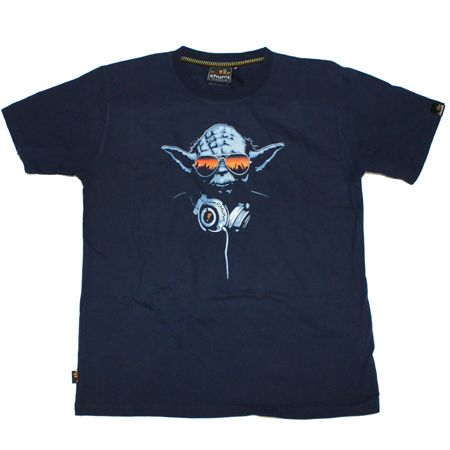 Mens Clothing Chunk DJ Yoda Navy Blue T-Shirt