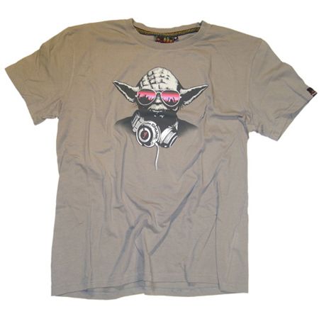 Chunk Star Wars DJ Yoda Granite Grey Mens T-Shirt