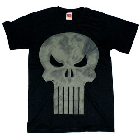 Mens Clothing CID The Punisher Skull Black T-Shirt