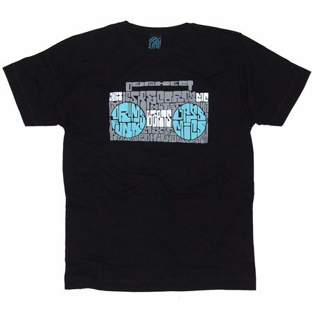 Mens Clothing Dephect Word Box Black T-Shirt