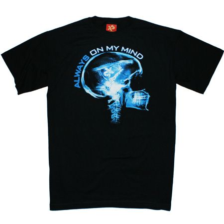 Mens Clothing Exact Science Cranium Black T-Shirt
