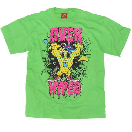 Mens Clothing Exact Science Over Hyped Lime Green T-Shirt