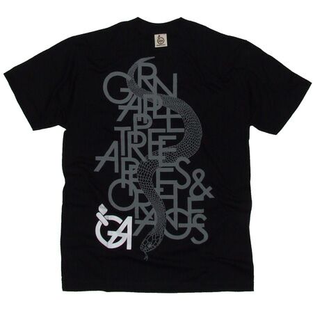 Men`s Clothing GRN Apple Tree Avant Garde Black T-Shirt