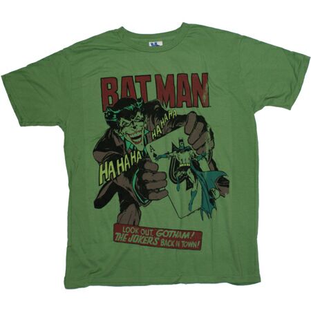 Junk Food Batman And Joker Kelly Green T-Shirt