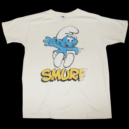 Mens Clothing Junk Food Smurf Sugar White Mens T-Shirt