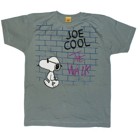 Mens Clothing Peanuts Joe Cool The Walk Charcoal T-Shirt