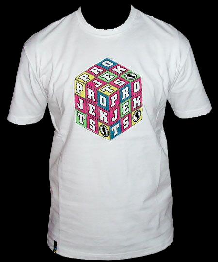 Men`s Clothing Projekts NYC Rubik Cube Graphic White T-Shirt